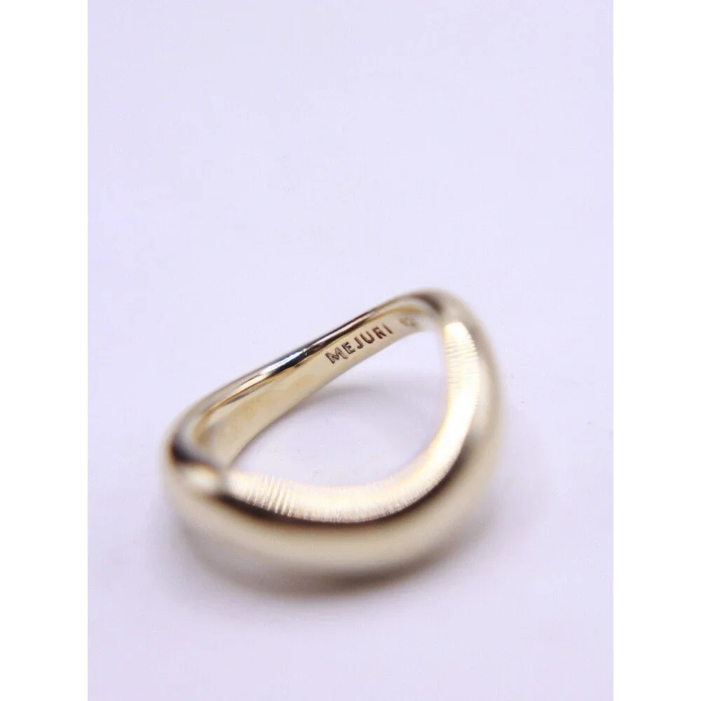 Mejuri Thick 18k Gold Plated 925 Dome Figure Ring Size 4